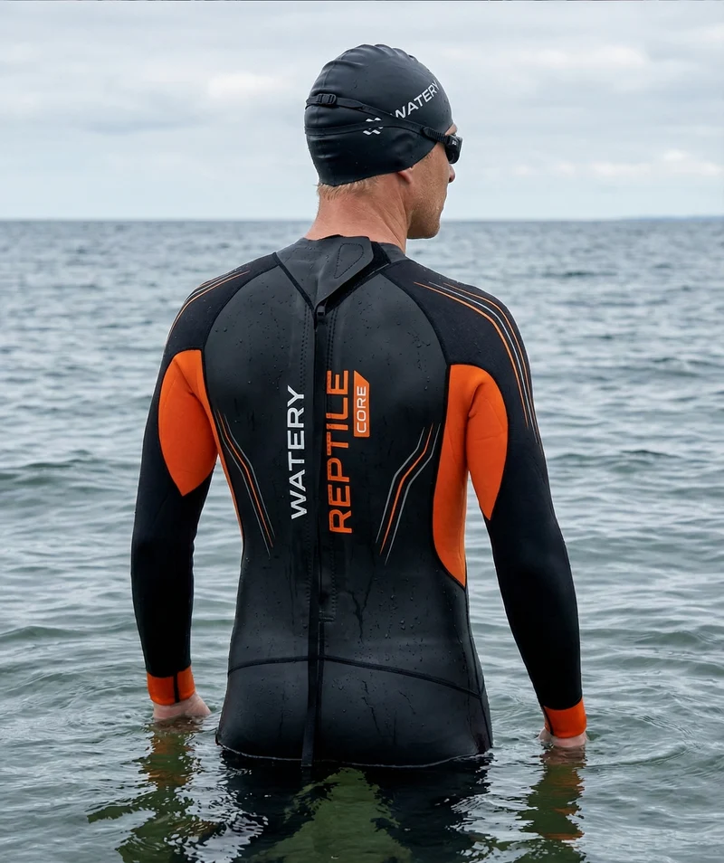 Watery Neoprenanzug für Herren - Reptile Core - Schwarz/Orange