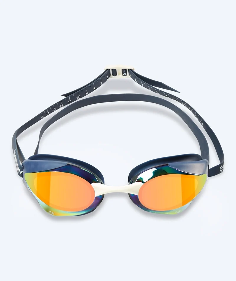 Watery Elite Schwimmbrillen - Poseidon Ultra Mirror - Dunkelblau/Gold