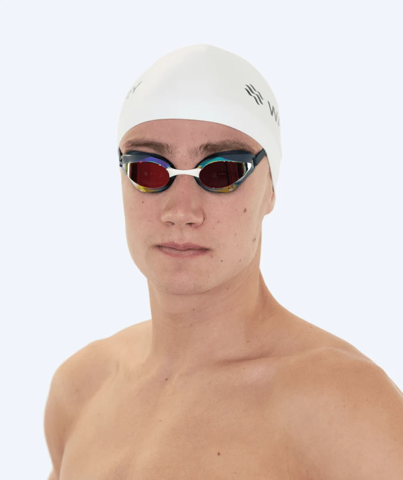 Watery Elite Schwimmbrillen - Poseidon Ultra Mirror - Dunkelblau/Gold