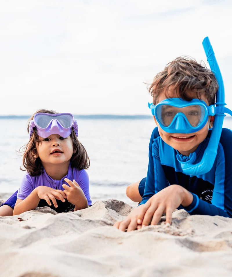 Watery Combo Schnorchelset für Kinder - Cliff - Hellblau
