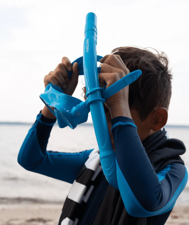 Watery Combo Schnorchelset für Kinder - Cliff - Hellblau