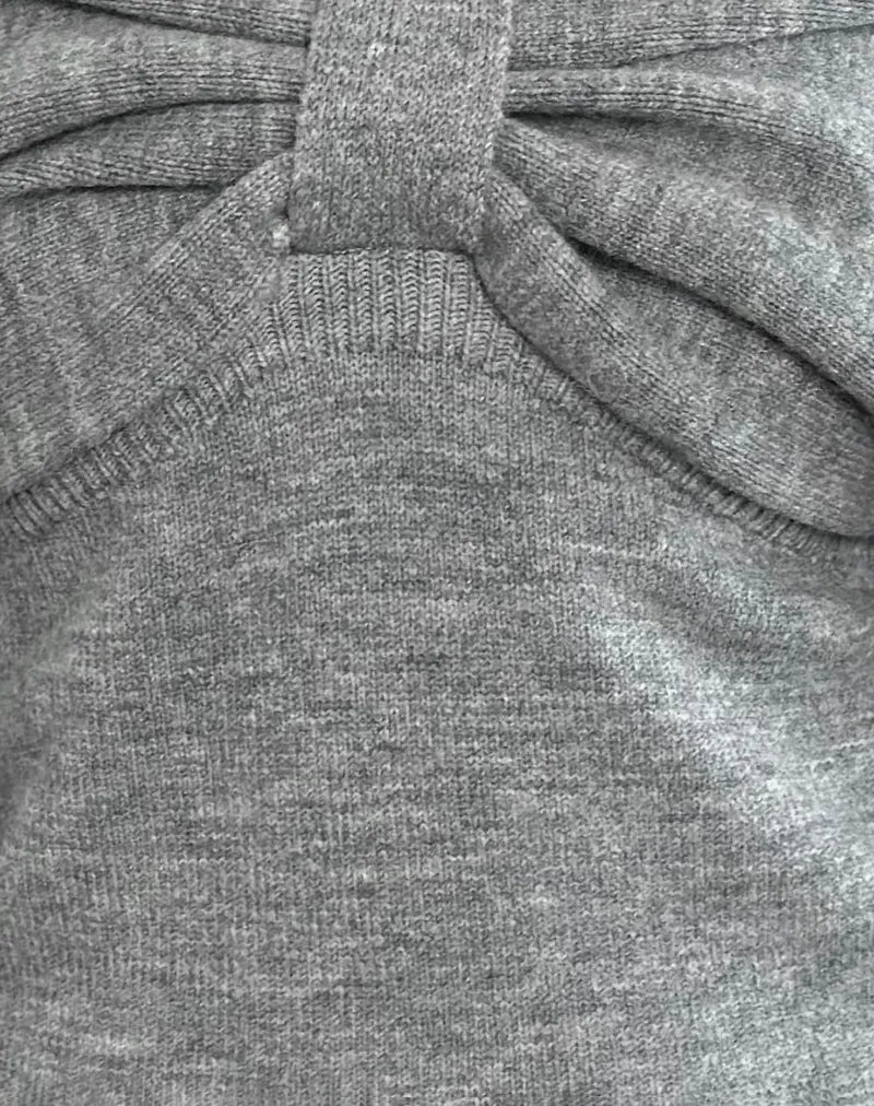 Sikuna Schleifen-Pullover in Grau