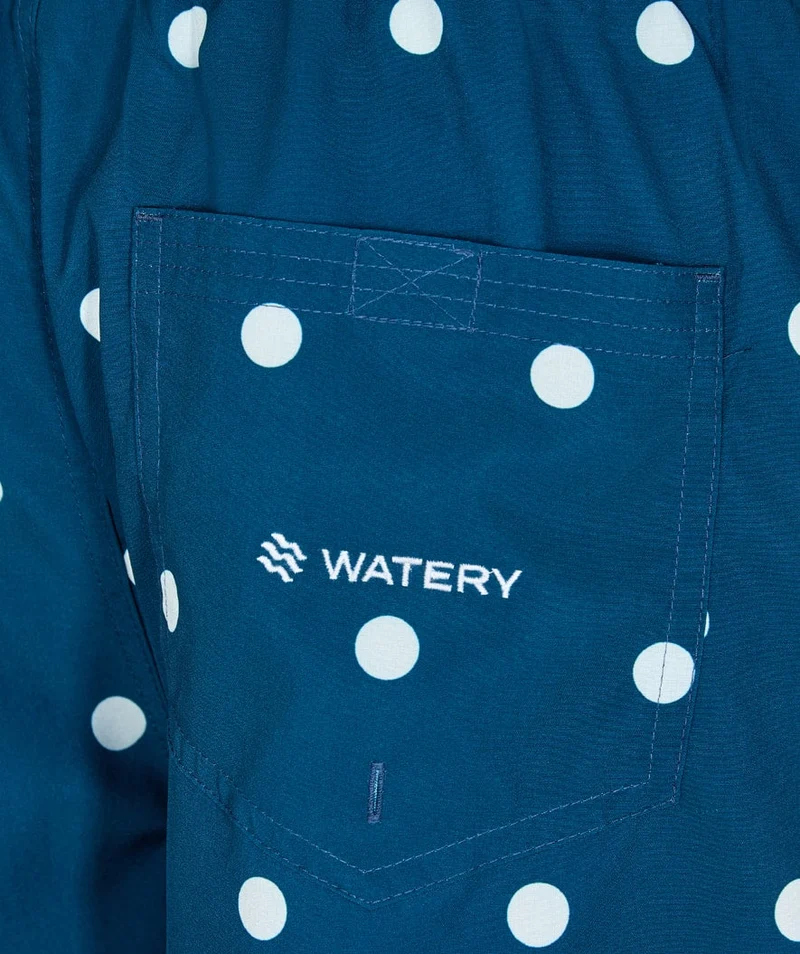 Watery Badeshorts für Herren - Clifford Eco - Dunkelblau/Weiß