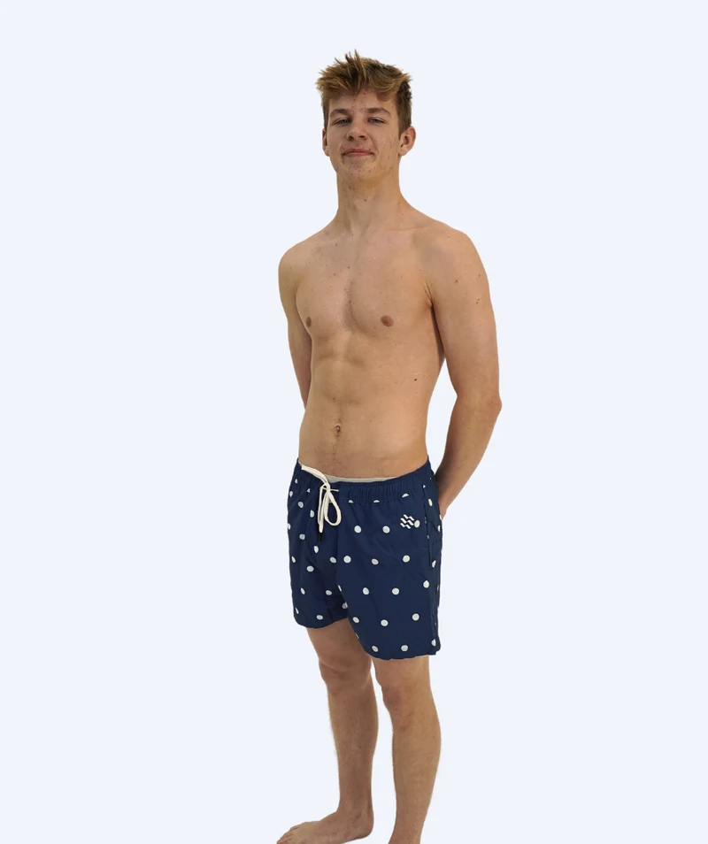 Watery Badeshorts für Herren - Clifford Eco - Dunkelblau/Weiß