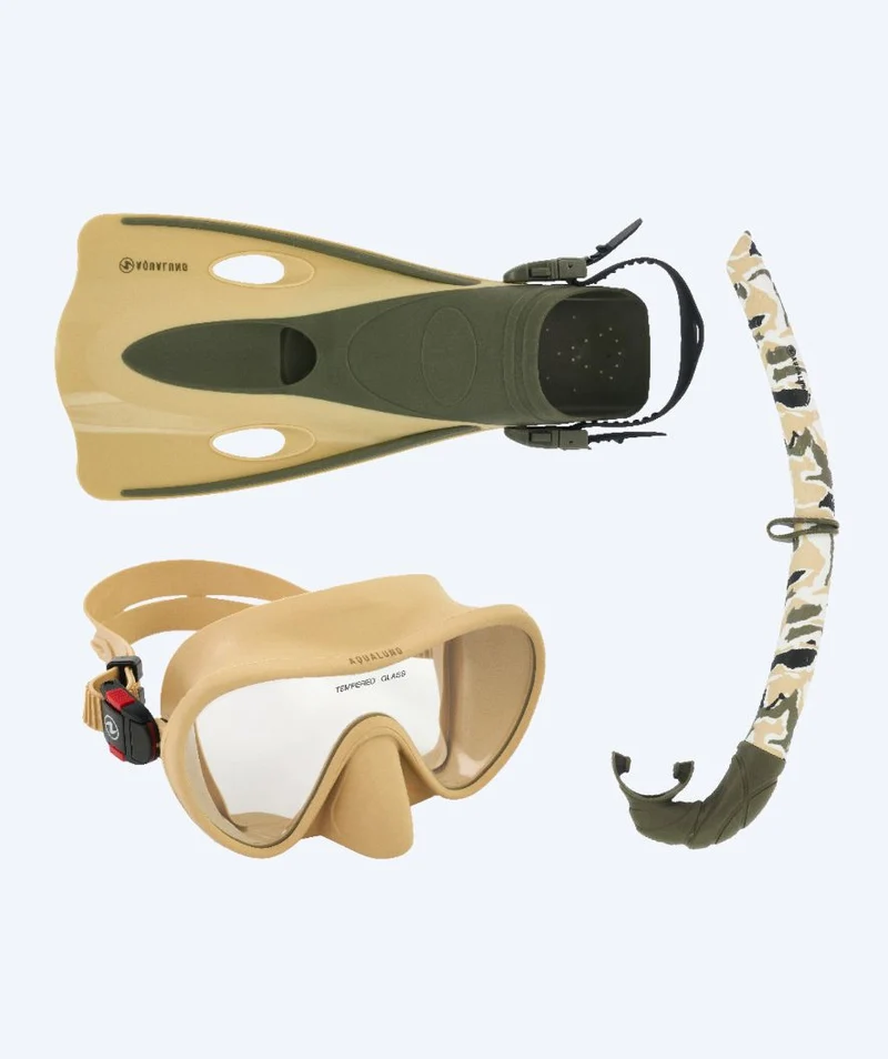 Aqualung Schnorchelset für Erwachsene - Nabul - Sand/Grün