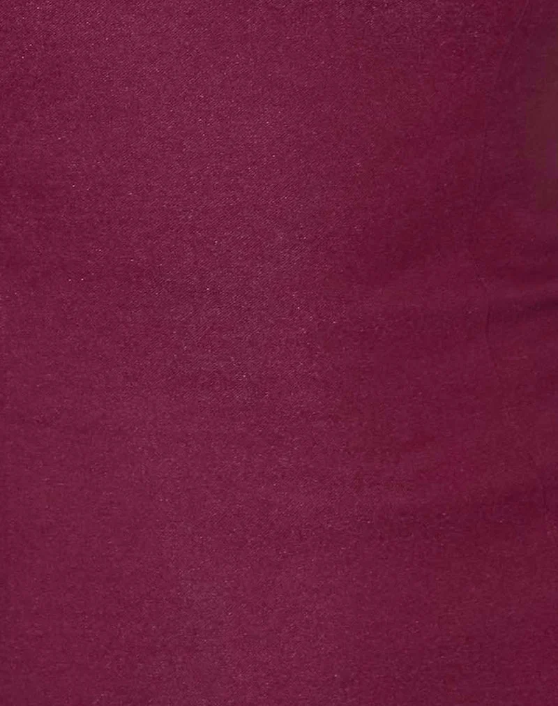 Kivara Bandeau-Tailored Top in Burgund