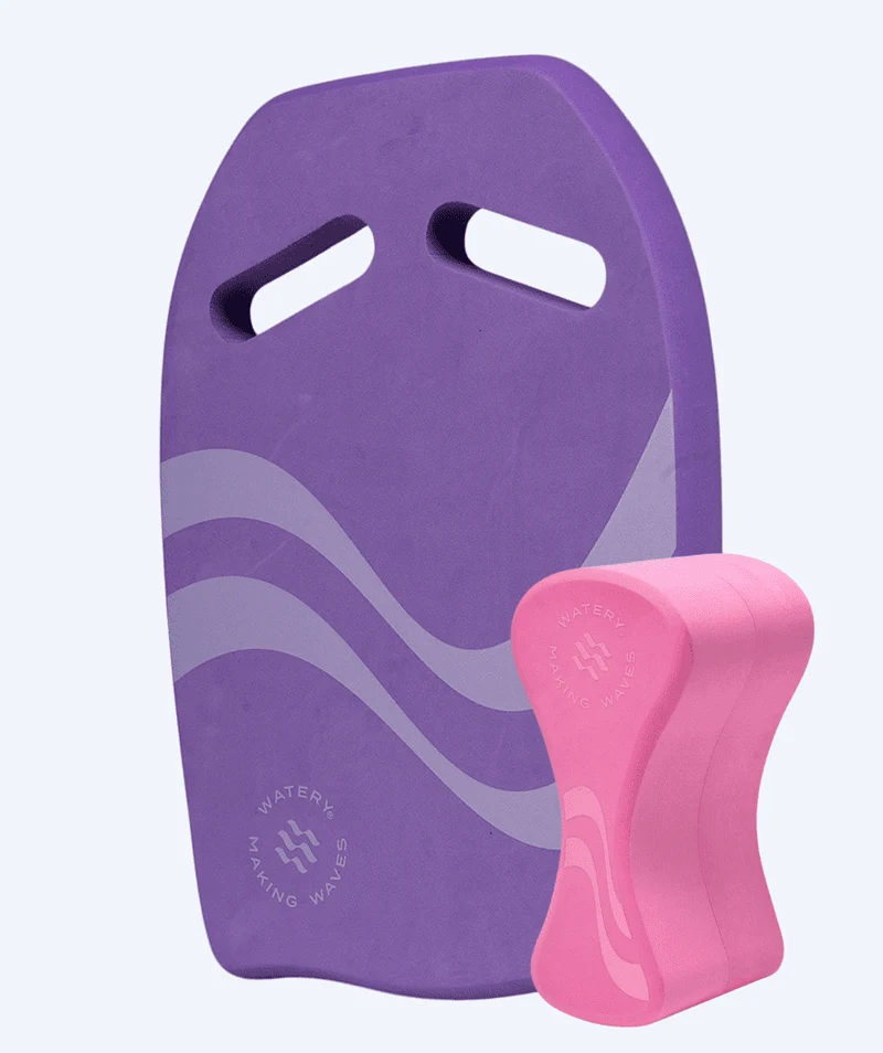 Watery Set mit Pull Buoy und Schwimmbrett - Heat
