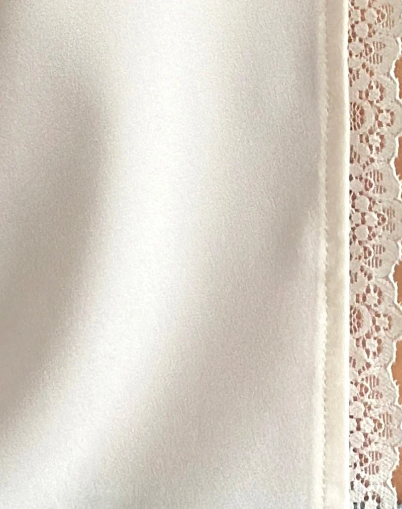 Selene Oberteil in Satin Elfenbein