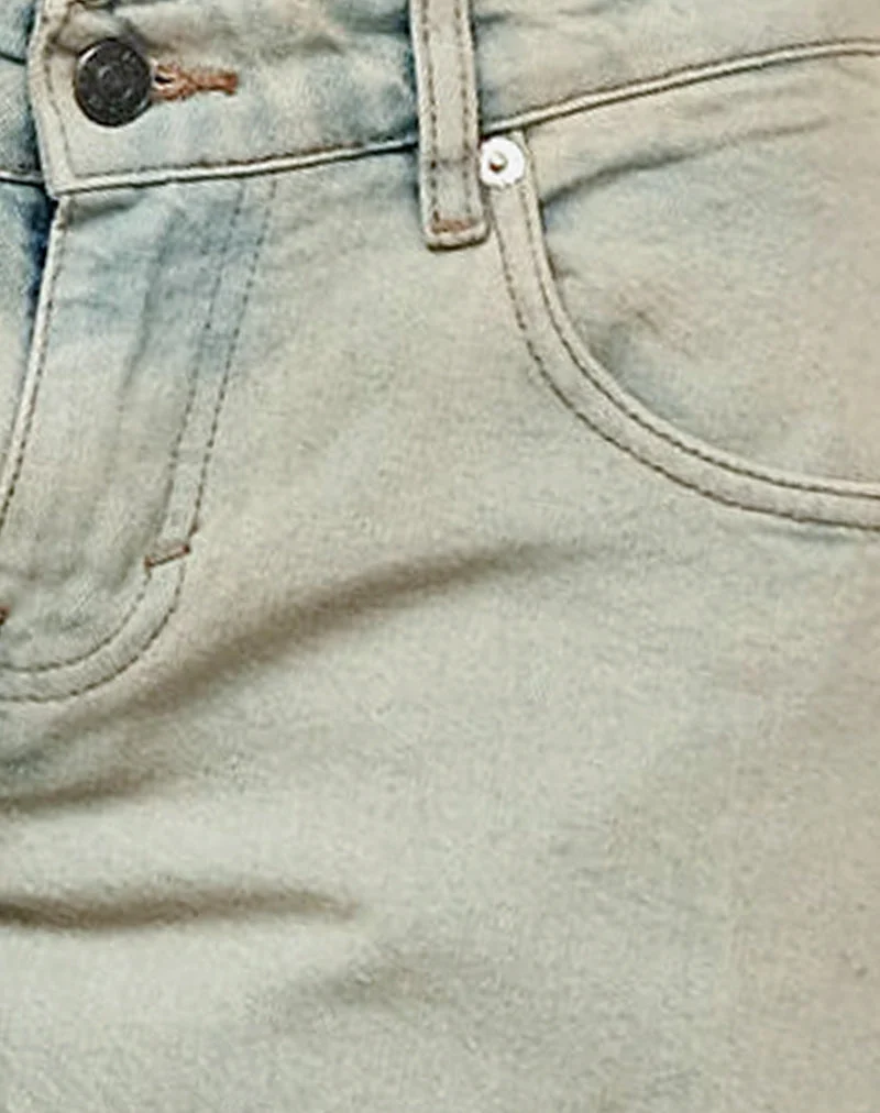 Geräumige Low Rise Jeans in Wüstensandwaschung