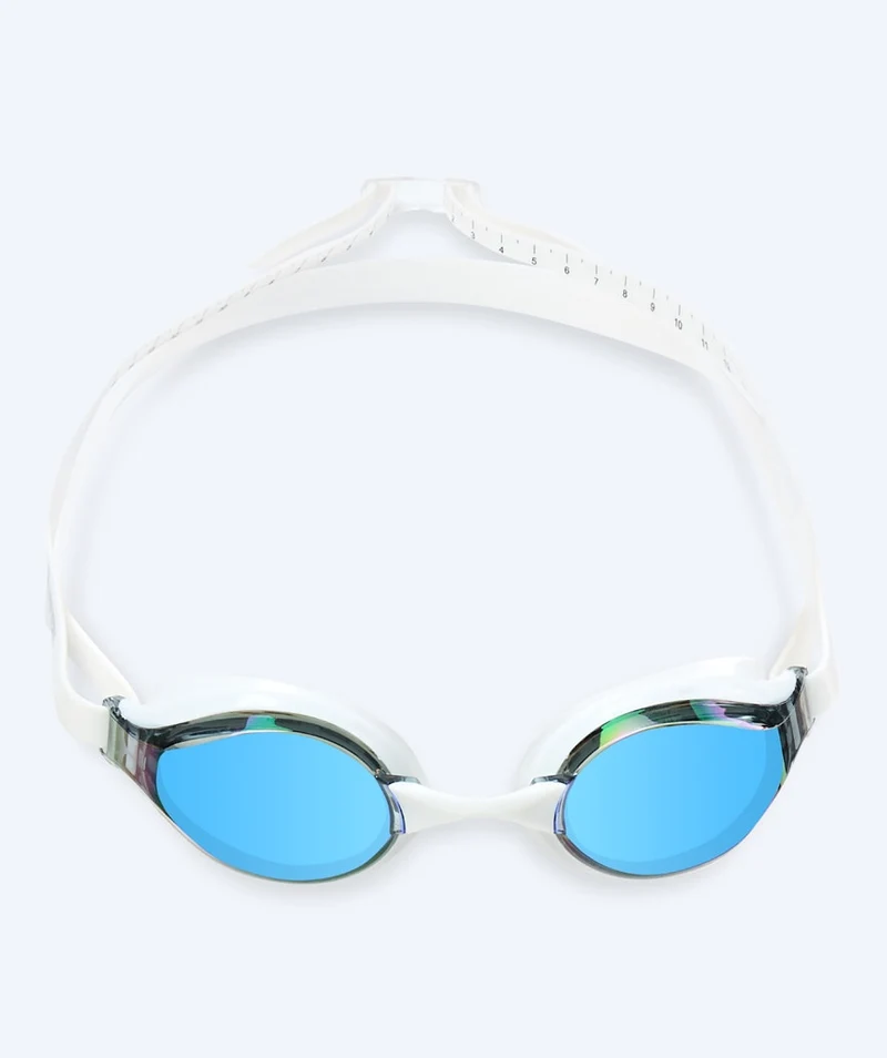 Watery Elite Schwimmbrillen - Poseidon Mirror - Weiß/Blau