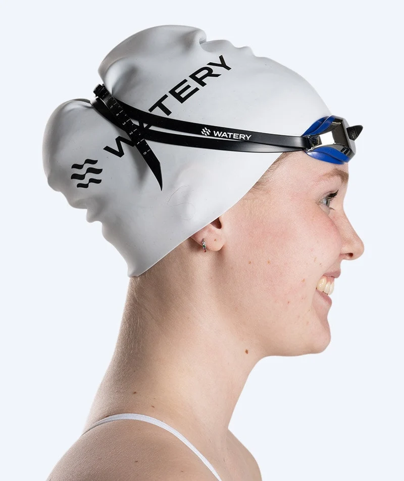 Watery Elite Schwimmbrillen - Poseidon Mirror - Blau/Silber