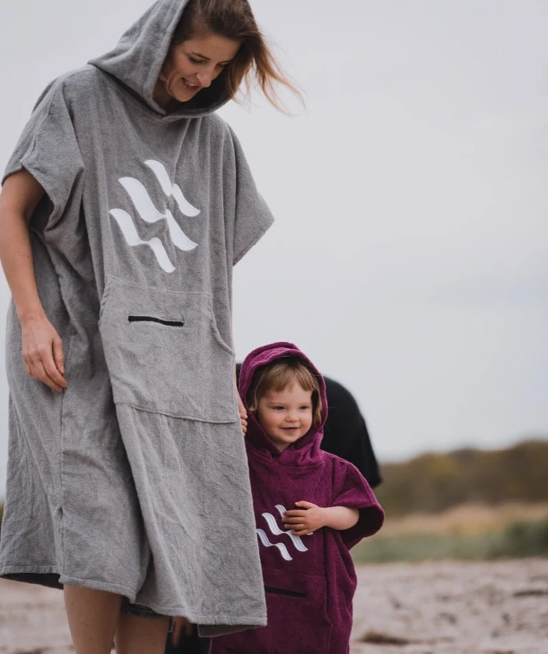 Watery Badeponcho für Erwachsene - Baumwolle - Rosa