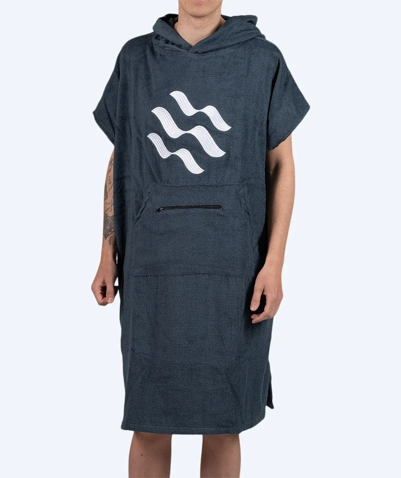 Watery Badeponcho für Erwachsene - Baumwolle - Dunkelblau