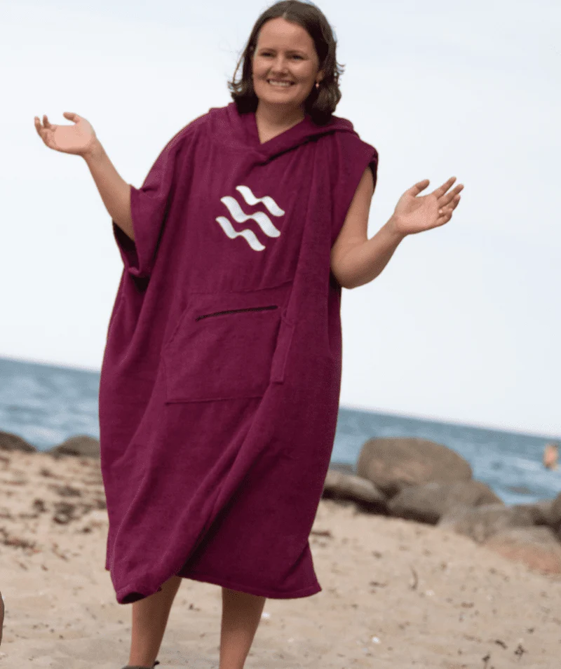 Watery Badeponcho für Erwachsene - Baumwolle - Lila