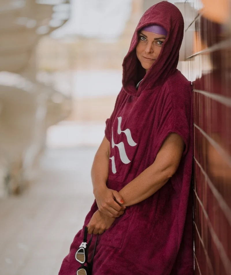 Watery Badeponcho für Erwachsene - Baumwolle - Lila