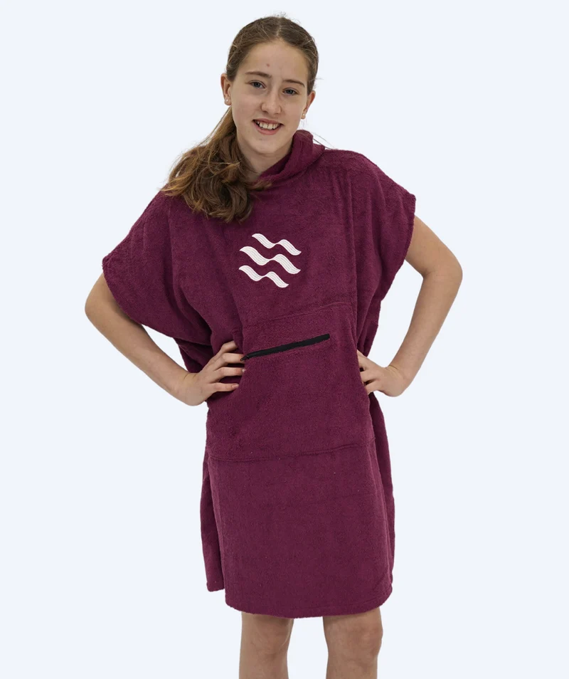 Watery Badeponcho für Junioren (6-15) - Baumwolle - Lila