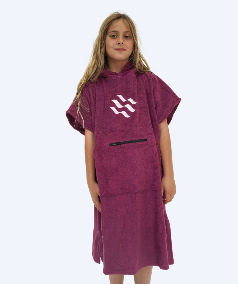 Watery Badeponcho für Junioren (6-15) - Baumwolle - Lila