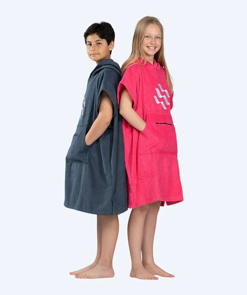 Watery Badeponcho für Junioren (6-15) - Baumwolle - Rosa