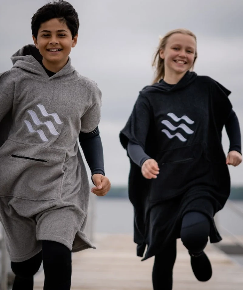 Watery Badeponcho für Junioren (6-15) - Baumwolle - Rosa