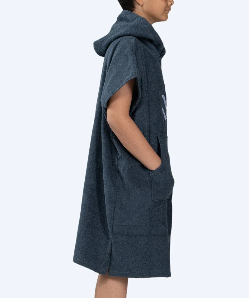 Watery Badeponcho für Junioren (6-15) - Baumwolle - Dunkelblau