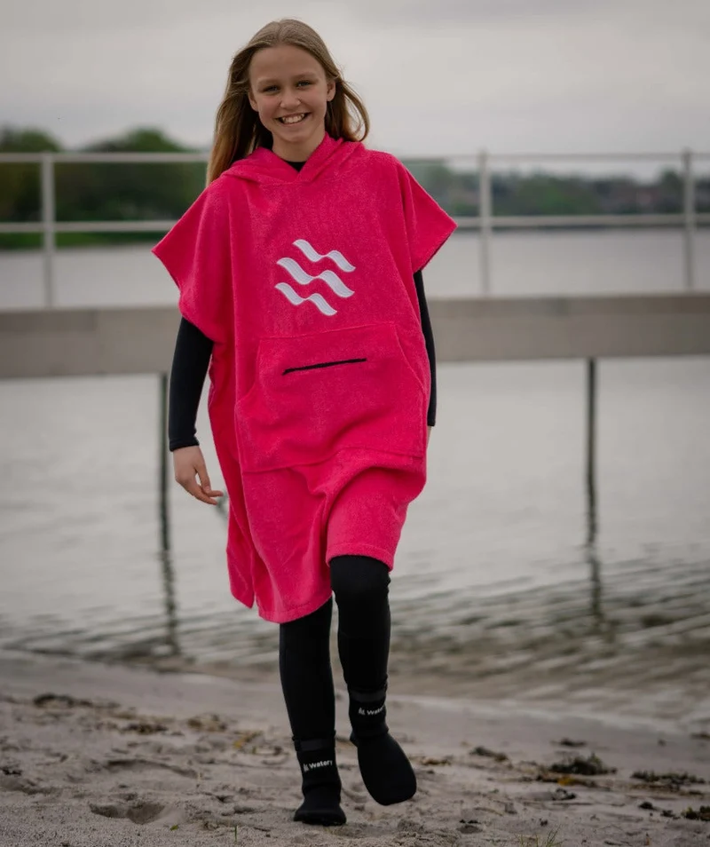 Watery Badeponcho für Junioren (6-15) - Baumwolle - Grau