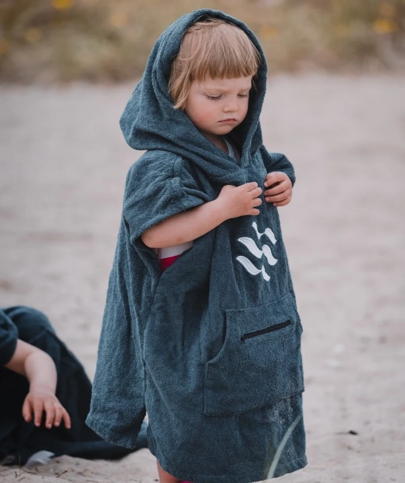 Watery Badeponcho für Kinder (1-6) - Baumwolle - Lila
