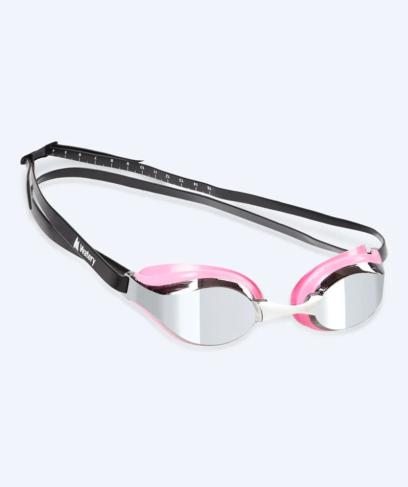 Watery Elite Schwimmbrillen - Poseidon Mirror - Rosa/Silber