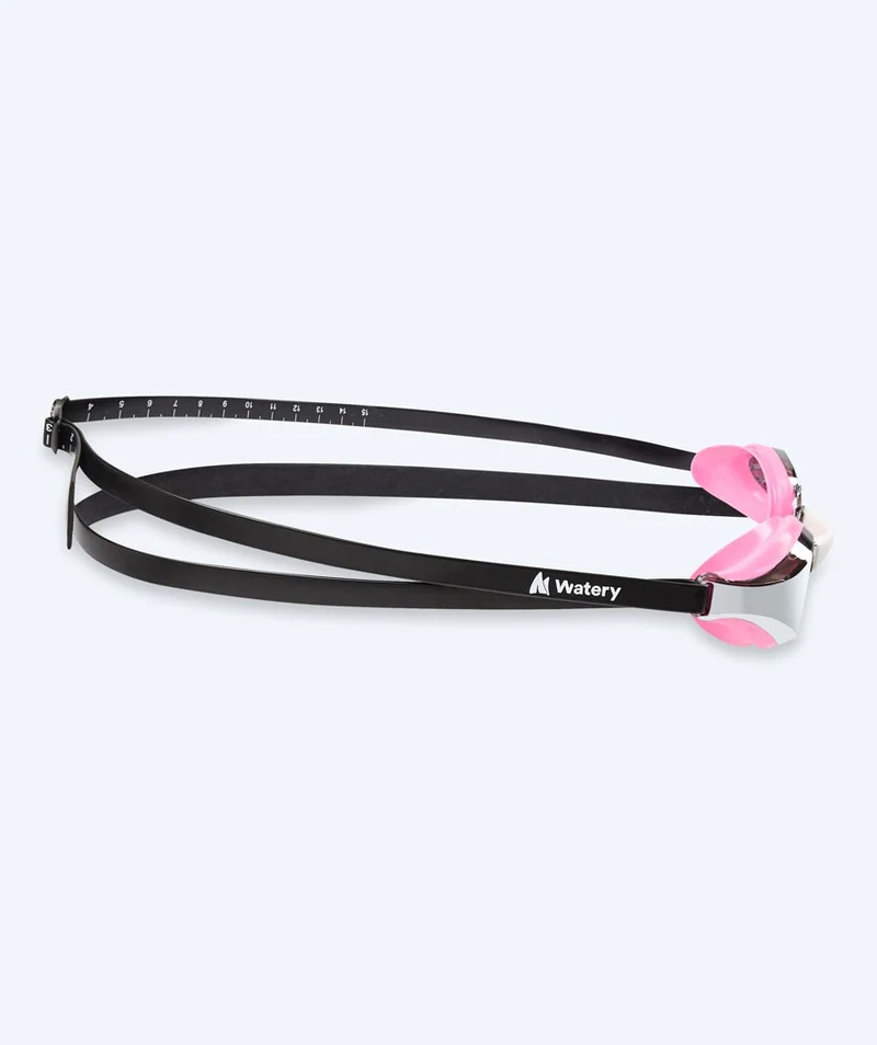 Watery Elite Schwimmbrillen - Poseidon Mirror - Rosa/Silber