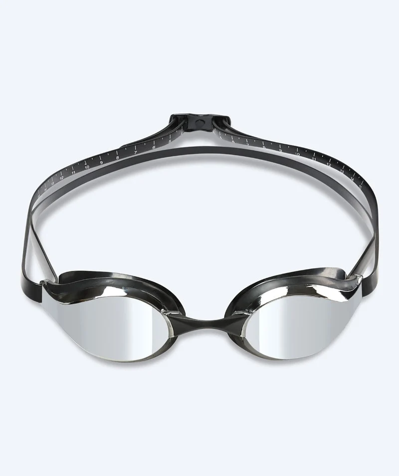 Watery Elite Schwimmbrillen - Poseidon Mirror - Schwarz/Silber