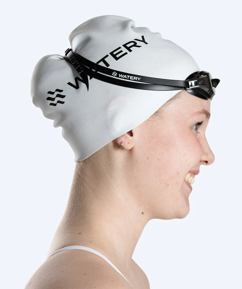 Watery Elite Schwimmbrillen - Poseidon Mirror - Schwarz/Silber