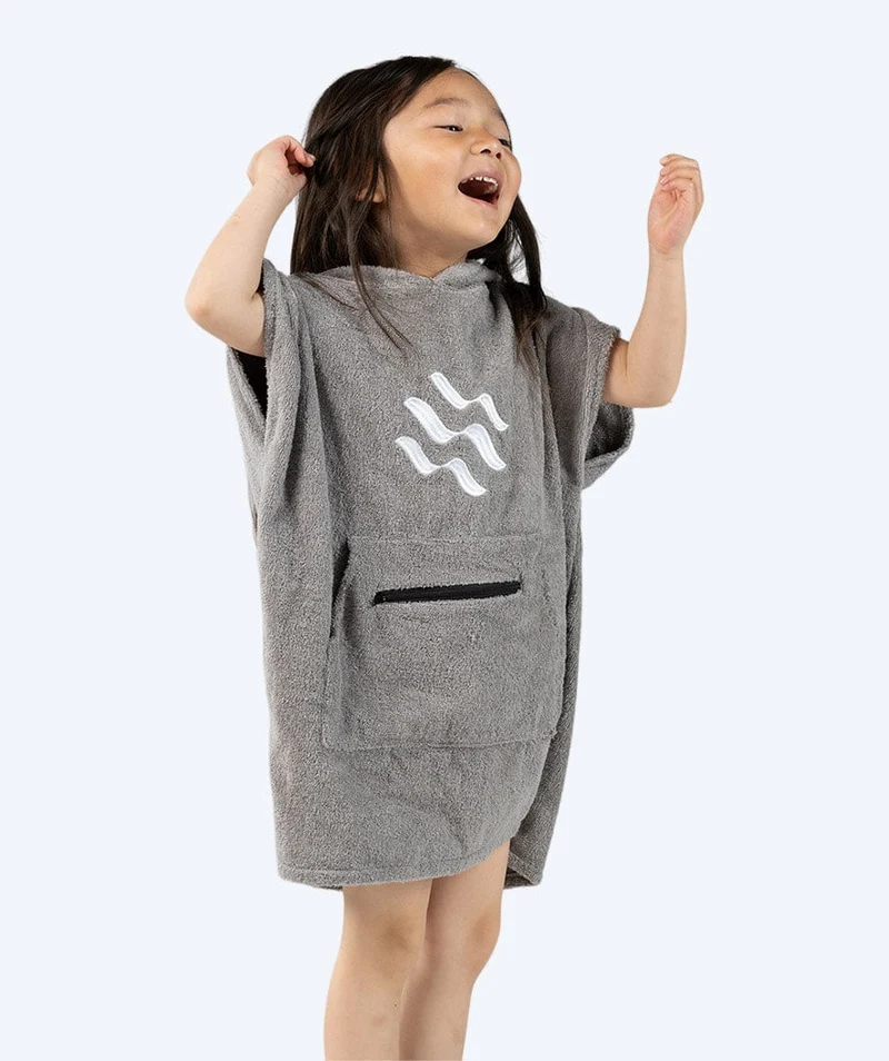 Watery Badeponcho für Kinder (1-6) - Baumwolle - Grau