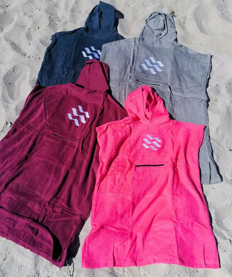Watery Badeponcho für Kinder (1-6) - Baumwolle - Grau