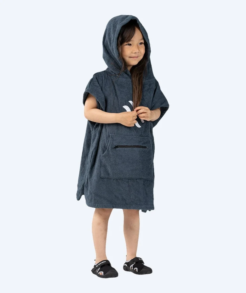 Watery Badeponcho für Kinder (1-6) - Baumwolle - Dunkelblau