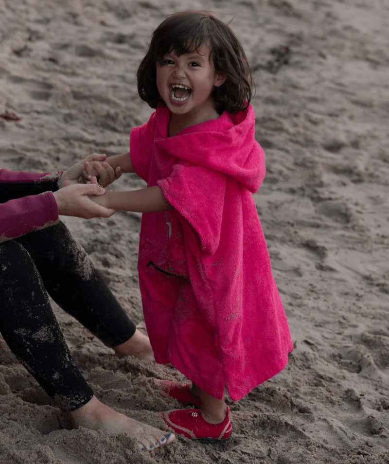 Watery Badeponcho für Kinder (1-6) - Baumwolle - Schwarz