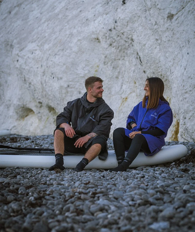 Watery Surf Poncho - Waterproof - Schwarz