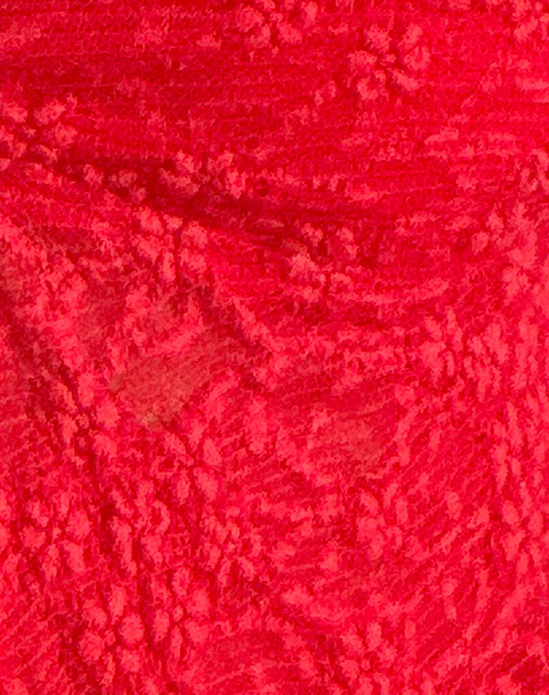 Briony Top aus Spitze Rot