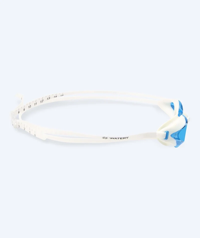 Watery Elite Schwimmbrillen - Poseidon Ultra Mirror - Weiß/Blau