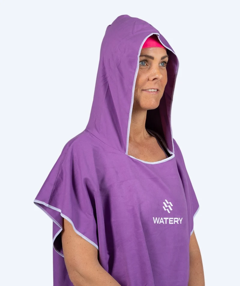 Watery Badeponcho für Erwachsene - Mikrofaser - Lila