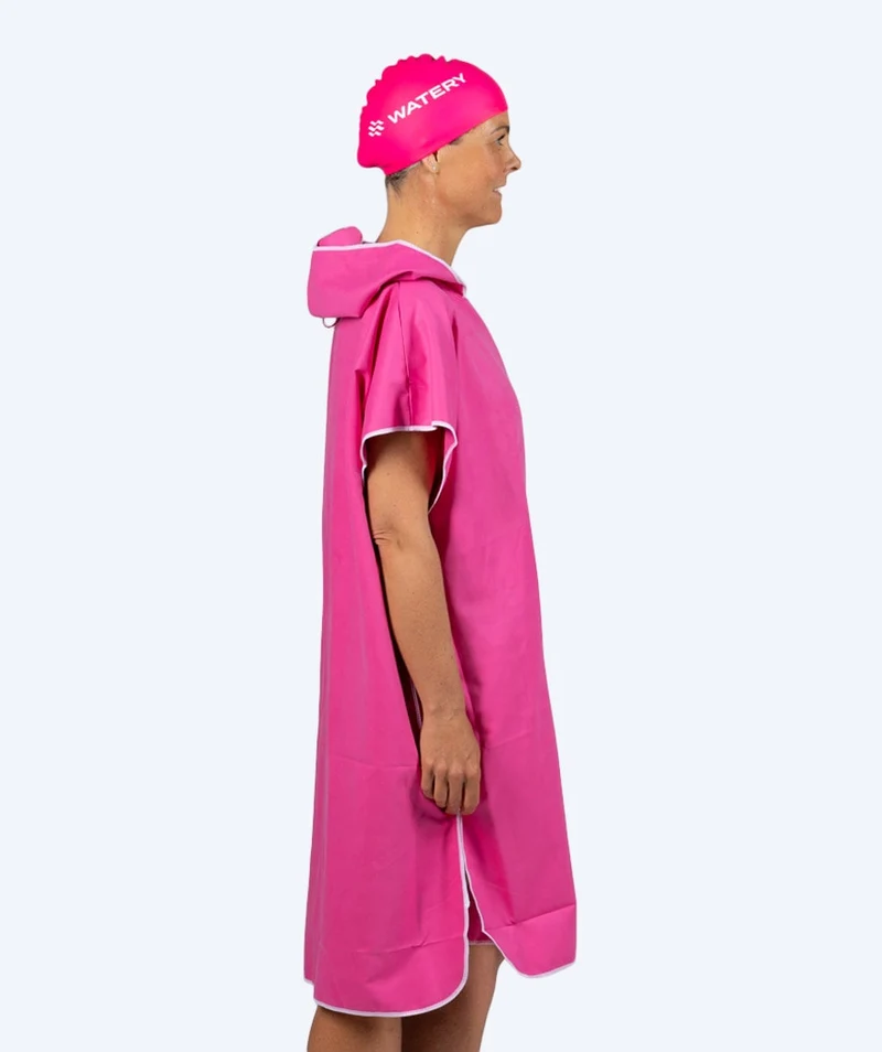 Watery Badeponcho für Erwachsene - Mikrofaser - Rosa
