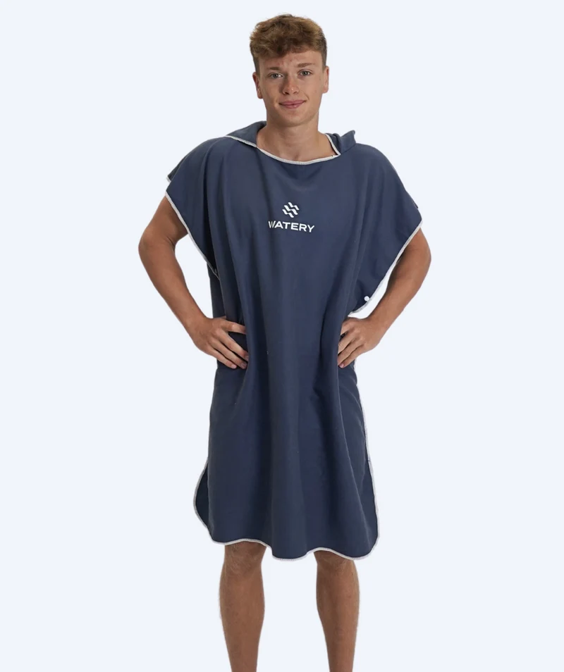 Watery Badeponcho für Erwachsene - Mikrofaser - Dunkelblau