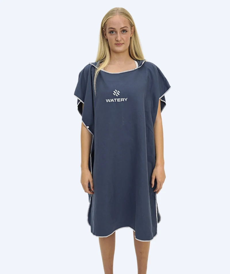 Watery Badeponcho für Erwachsene - Mikrofaser - Dunkelblau