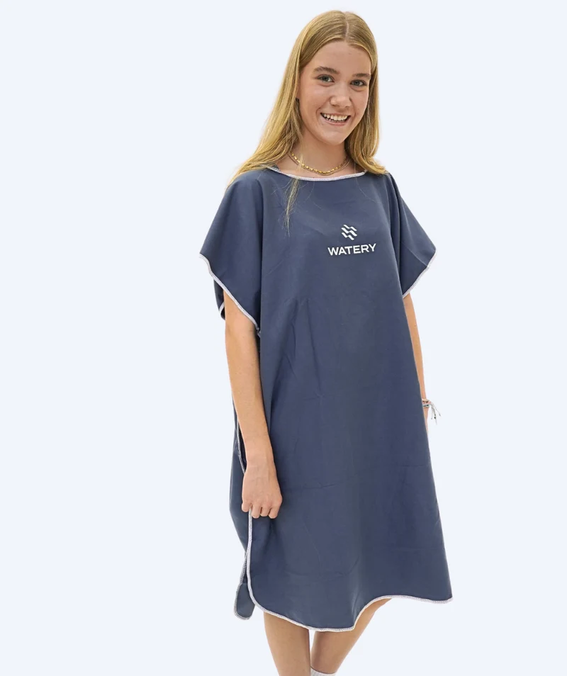 Watery Badeponcho für Erwachsene - Mikrofaser - Dunkelblau