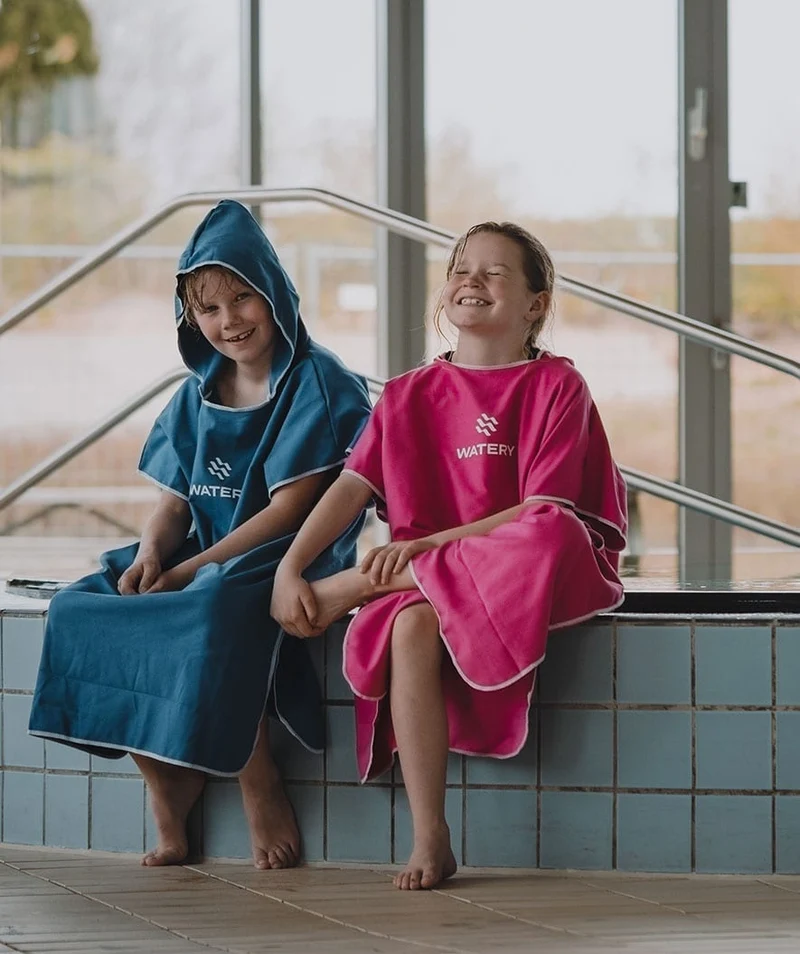 Watery Badeponcho für Junioren (6-15) - Mikrofaser - Royal Blue