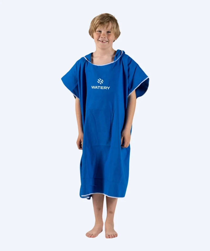 Watery Badeponcho für Junioren (6-15) - Mikrofaser - Royal Blue
