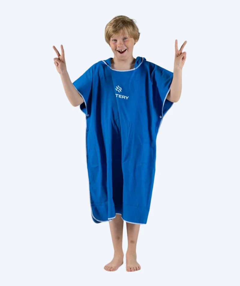 Watery Badeponcho für Junioren (6-15) - Mikrofaser - Royal Blue
