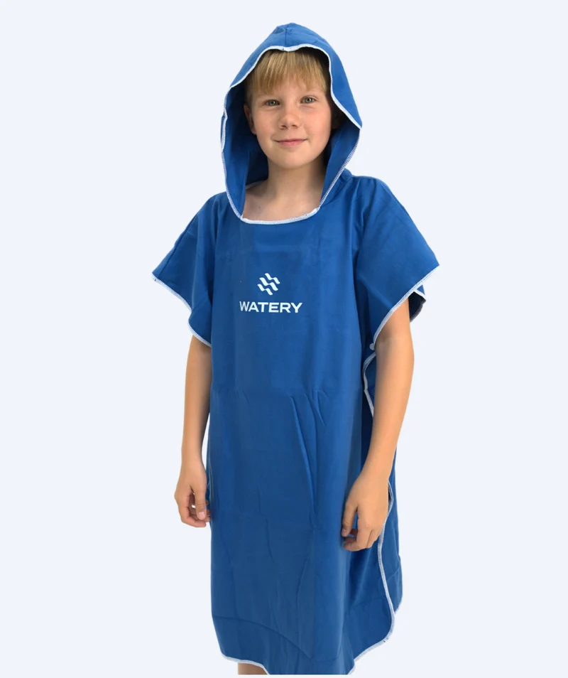 Watery Badeponcho für Junioren (6-15) - Mikrofaser - Royal Blue