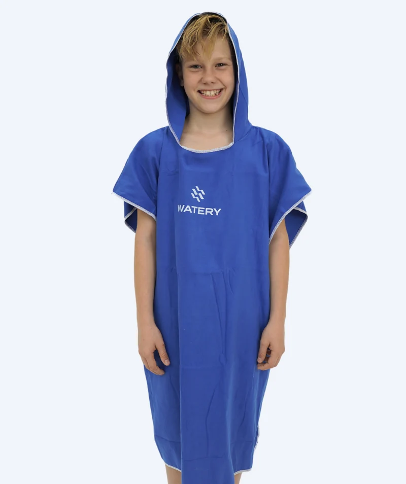 Watery Badeponcho für Junioren (6-15) - Mikrofaser - Royal Blue