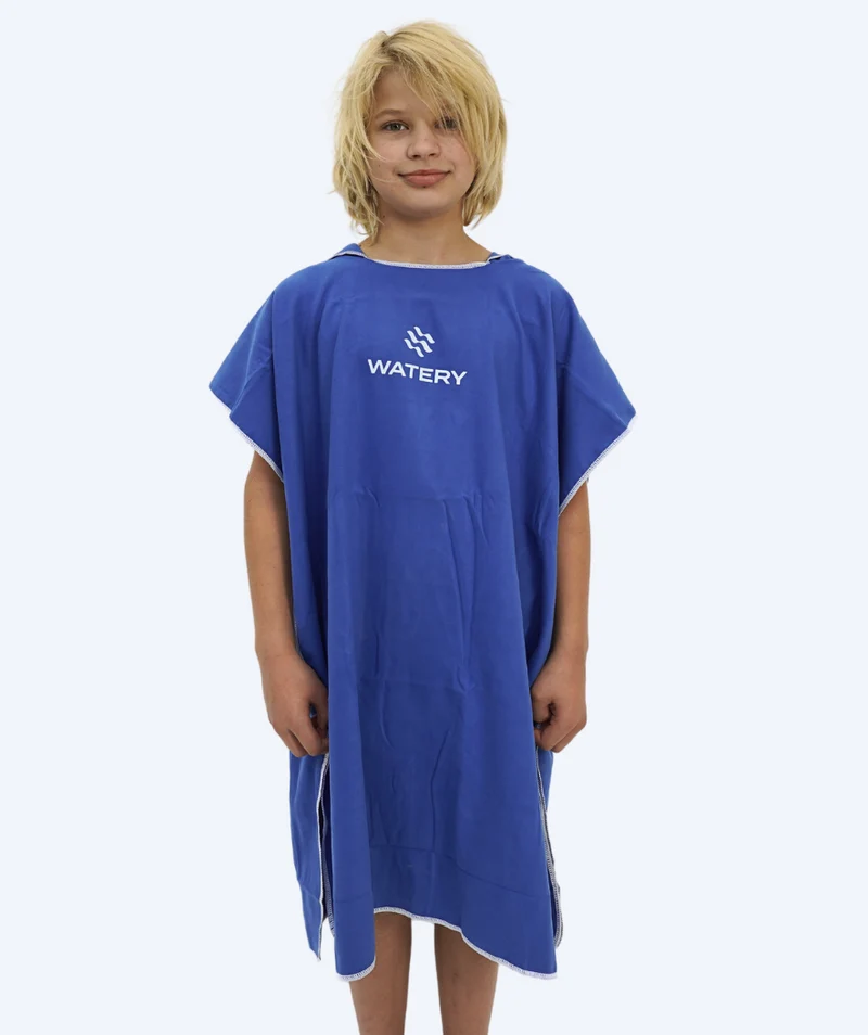 Watery Badeponcho für Junioren (6-15) - Mikrofaser - Royal Blue