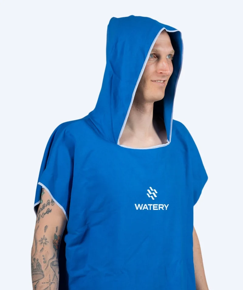 Watery Badeponcho für Erwachsene - Mikrofaser - Royal Blue