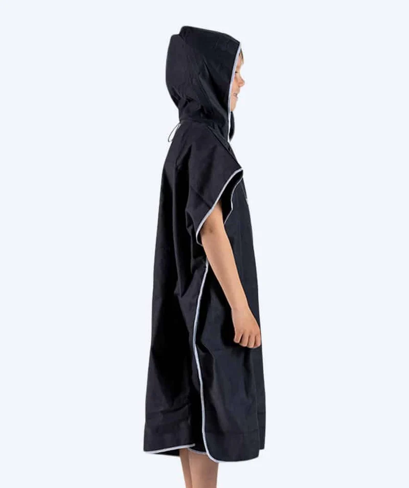 Watery Badeponcho für Junioren (6-15) - Mikrofaser - Schwarz